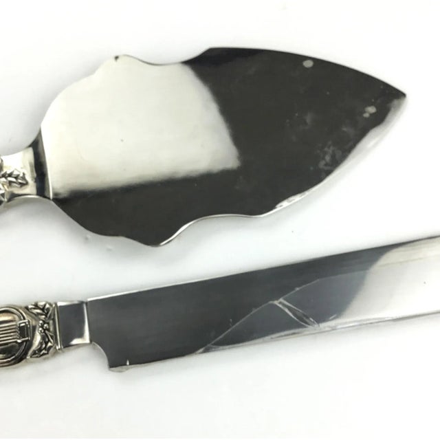 Metal Godinger Silver Plate Musical Vintage Cake Service For Sale - Image 7 of 10