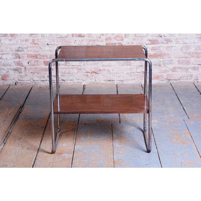Bauhaus Side Table in Walnut by Hynek Gottwald For Sale - Image 11 of 12
