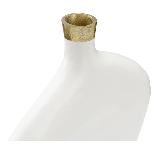 Asymmetric Vase - White, Large For Sale In Raleigh - Image 6 of 6