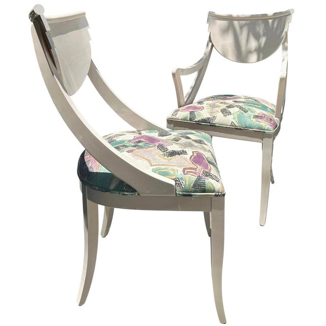 6 Lacquered Wood Hollywood Regency Dining Room Chairs by Pietro Costantini For Sale - Image 9 of 14