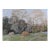 Vintage Gouache Painting: Autumn Rural Landscape, Soviet Ukrainian Art 50-70 For Sale