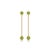 Peridot Minimalist Drop Chain Earrings - 925 Sterling Silver Handmade Earrings - A Pair For Sale - Image 4 of 5