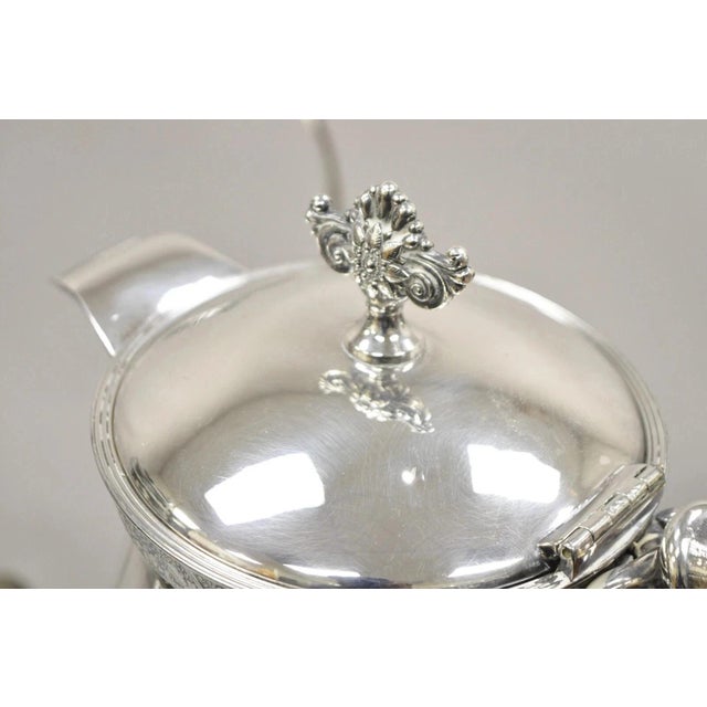 Early 20th Century Rogers Smith & Co Silver Plated Victorian Tilting Lemonade Water Pitcher W Stand For Sale In Philadelphia - Image 6 of 12