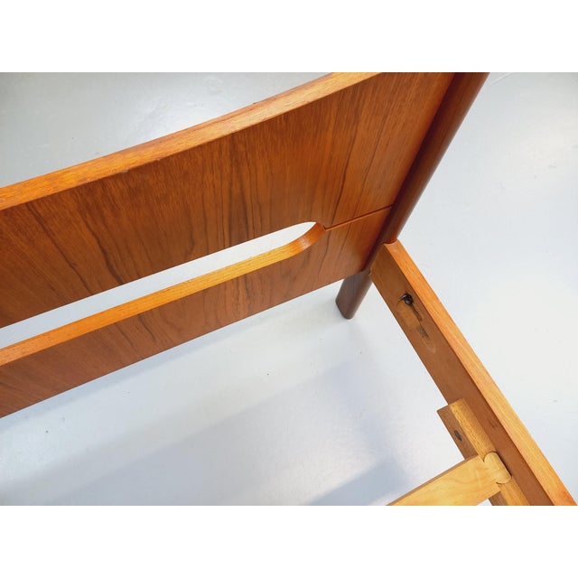 Vintage Scandinavian Single Bed in Teak, 1960s For Sale - Image 9 of 17
