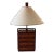 Vintage Woven Chinese Lunch Box Table Lamp For Sale