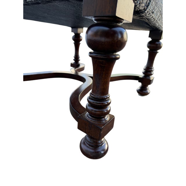 Late 20th Century Bernhardt Tall Back Nailhead Walnut Dining Chairs - Set of 4 For Sale - Image 12 of 15