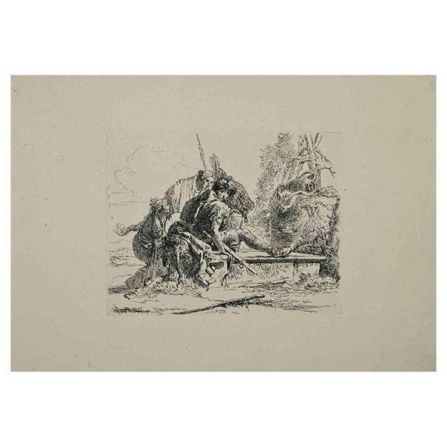 Giovanni Battista Tiepolo, Woman Soldiers, Etching, 1785 For Sale