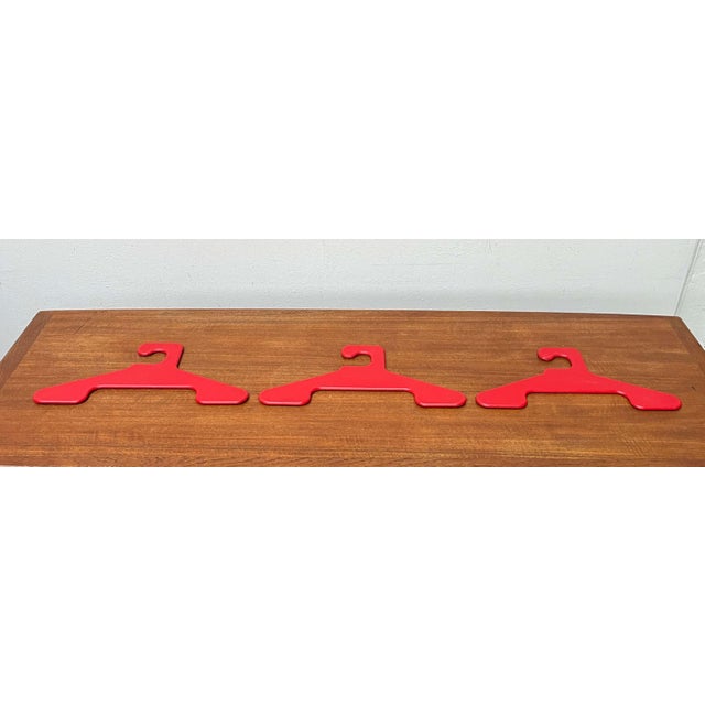 Mid-Century Modern German Red Space Age Coat Hanger, 1960s, Set of 3 For Sale - Image 3 of 18