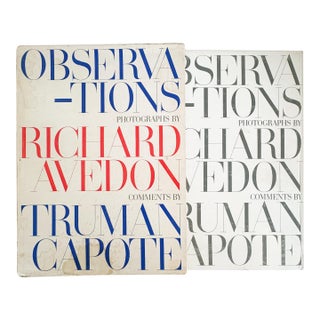 Rare Observations by Richard Avedon With Comments by Truman Capote, 1st Edition 1959 Photography Book For Sale