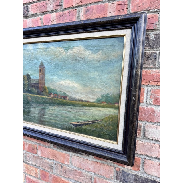 Early 20th Century Early 20th Century English Oil on Canvas For Sale - Image 5 of 9