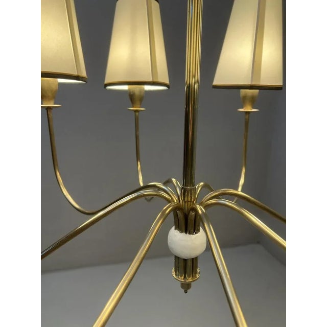 Vintage Chandelier with Eight Lights, 1950s For Sale - Image 6 of 7