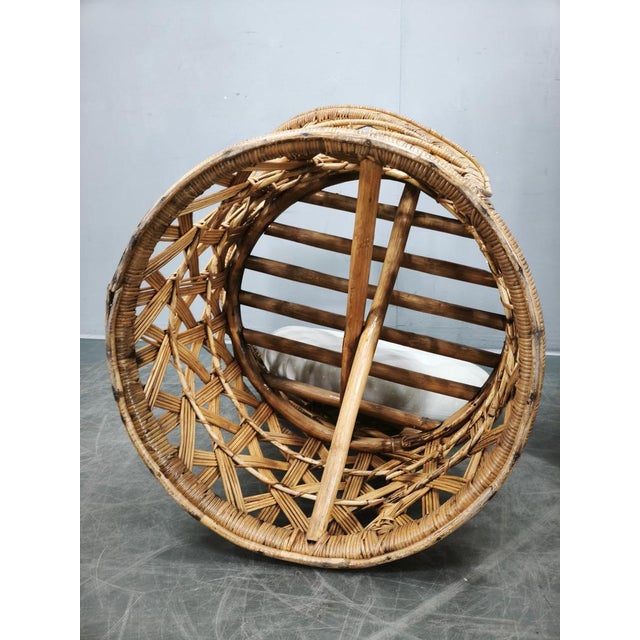 Italian Bamboo and Rattan Lounge Chairs, 1960s, Set of 2 For Sale - Image 3 of 18
