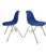 Blue Mid Century Modern Eames for Herman Miller Molded Fiberglass Shell Chairs With Alexander Girard Blue Upholstery - Set of 4 For Sale - Image 8 of 10
