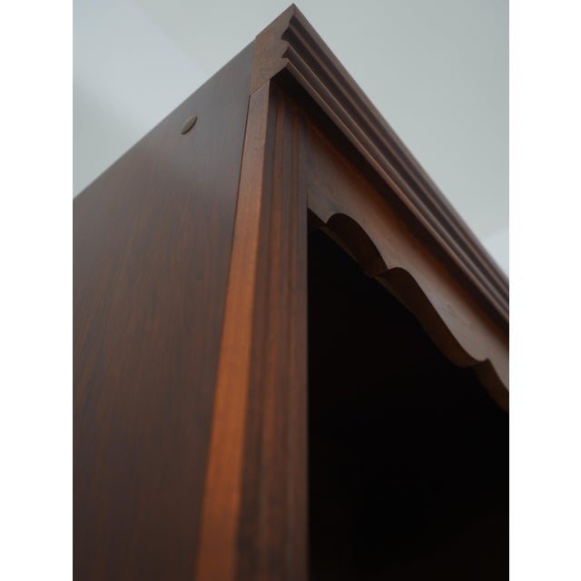 Broyhill Cherry Open Bookcase Wall Unit Cabinet For Sale - Image 9 of 16