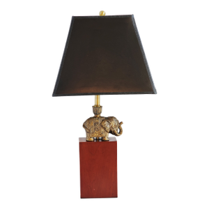 Vintage Bombay Company Elephant Motif Gilded Table Lamp