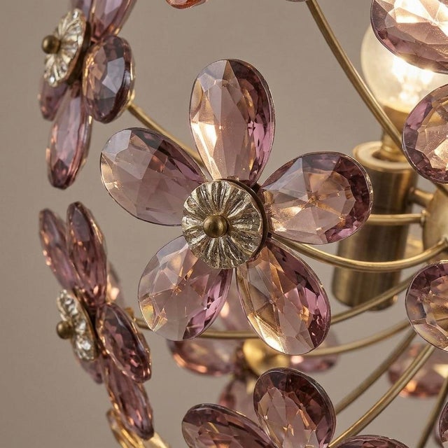 1960s 1960s Title Floral Glass Bloom Ceiling Light in the Style of Ernst Palme For Sale - Image 5 of 6