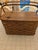 SUMMERS COMING! Vintage picnic basket from Basket Ville of Vermont. I don't know anything about it. All wood, great...