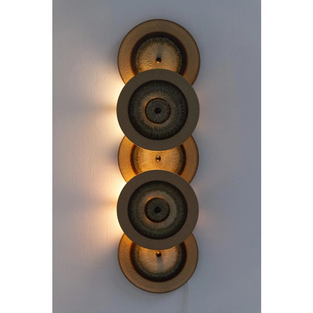 Danish Ceramic Five Disc Wall Lamp from Søholm, 1970s For Sale - Image 16 of 18
