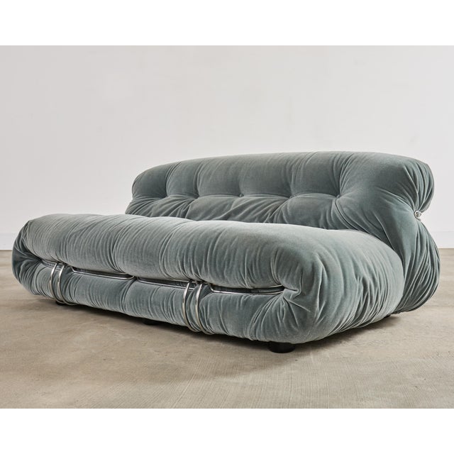 Cassina Cassina Soriana Mohair Sofa Designed by Afra and Tobia Scarpa For Sale - Image 4 of 18