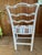 White Set of 6 Vintage Painted Mahogany Chippendale Ribbon Back Dining Chairs With New Perennials Striped Fabric For Sale - Image 8 of 14
