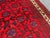 Ruby Red Vintage Afghan Hand-Knotted Baluchi Rug Floral Medallion Design Persian Style Rug For Sale - Image 8 of 13