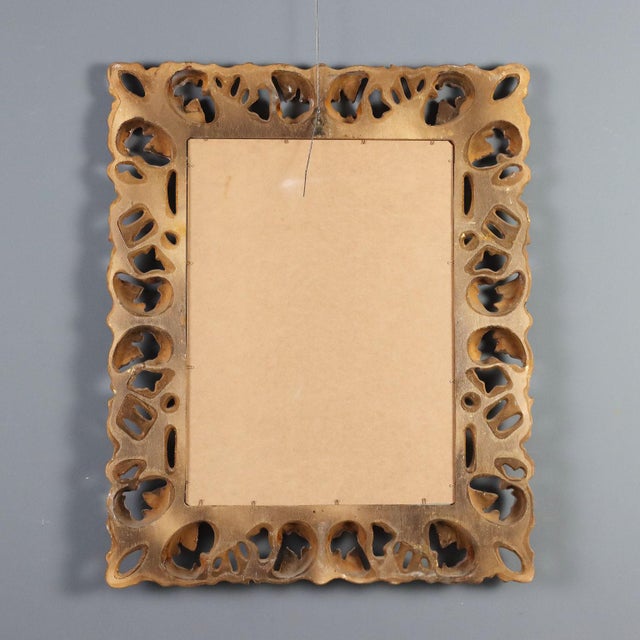 Brown Baroque Style Mirror in Giltwood Frame For Sale - Image 8 of 9