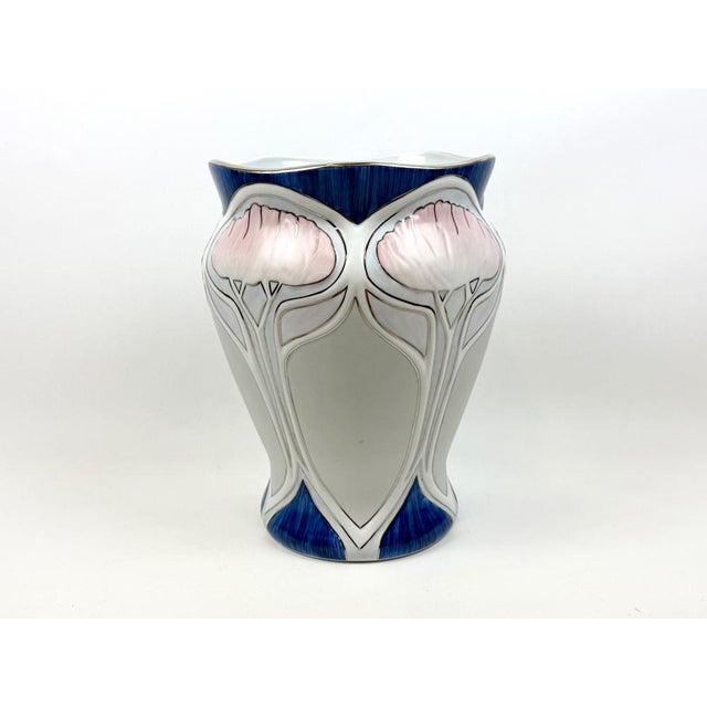 Mid-Century Modern Jugendstill Iris Porcelain Vase by Nagel, 1900s For Sale - Image 3 of 13