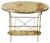 Italian Oval Marble Side Table For Sale