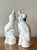 Mid-Century Modern Vintage Regency Glazed Ceramic Cockatoos- Set of 2 For Sale - Image 3 of 5