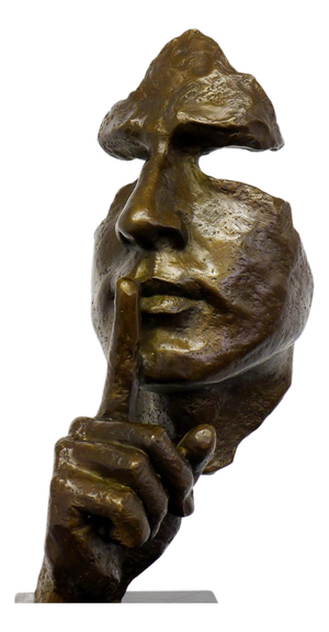 After Salvador Dalí, The Silence Mask Sculpture, 2025, Bronze