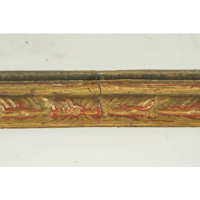 Wood Antique Neoclassical Italian Giltwood Wall Mirror For Sale - Image 7 of 10