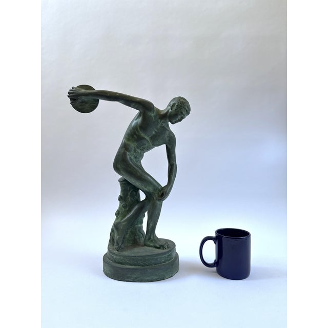1990s Classical Bronze ‘Discobolus’ Statue – After the Ancient Greek Master Myron For Sale - Image 9 of 9