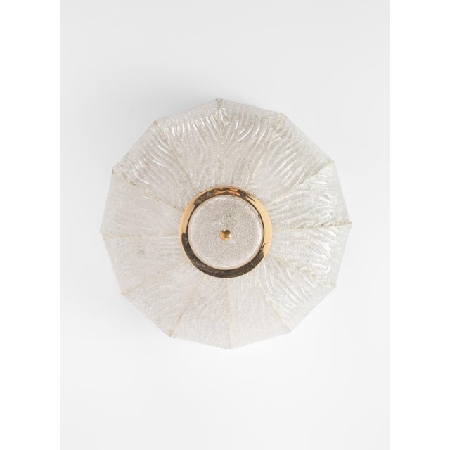 Ceiling Light Royal Model in Iron, Brass and Dew Glass from Barovier and Toso, 1970s For Sale - Image 3 of 8
