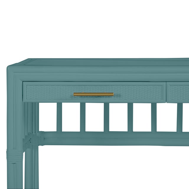 David Francis David Francis Furniture for Chairish Colony Desk, Aegean Teal For Sale - Image 4 of 4
