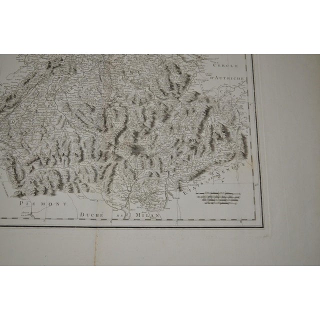 Black 1781 General Map of Switzerland by Clermont Geographer For Sale - Image 8 of 11