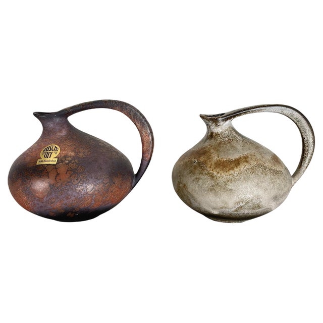 Pottery Vases "313" Designed from Kurt Tschörner Ruscha, Germany, 1970s, Set of 2 For Sale