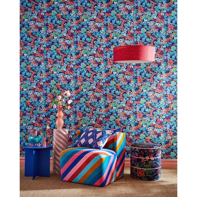 Taken from the Harlequin archive this loosely interpreted impressionist floral wallpaper sings of colour confidence....