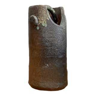Vintage Handcrafted Earthenware Vessel For Sale