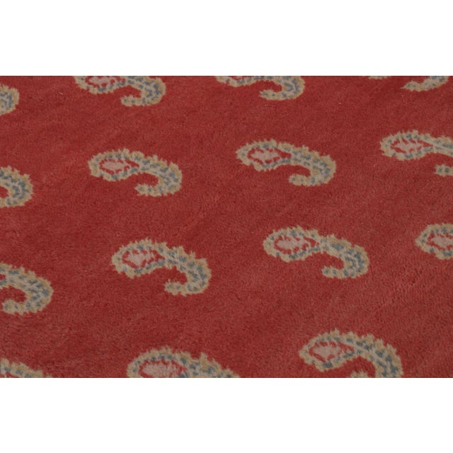 Antique Oushak Rug in Red With Paisley Patterns, From Rug & Kilim For Sale In New York - Image 6 of 10