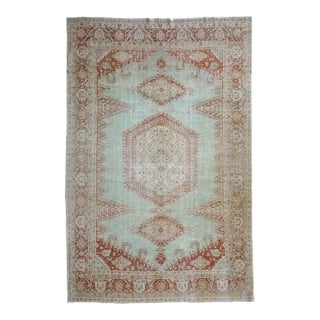 1940s District Loom Vintage Viss Tabriz Area Rug For Sale