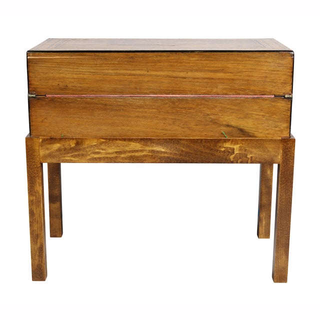 Late 19th Century Victorian Tunbridge Figured Walnut and Parquetry Lap Desk on Base For Sale - Image 10 of 11