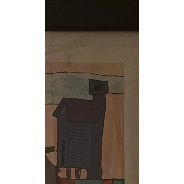 Glass Framed William H. Johnson ‘Going to Church’ Folk Art Reproduction Print For Sale - Image 7 of 11