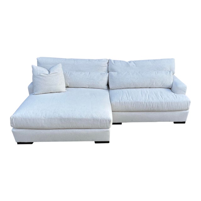 Lee Industries Sectional Sofa W/ Chaise in Performance Fabric For Sale