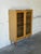 Oak Leaded Glass 2-Door Bookcase Vintage Mid-Century Modern 1970s For Sale - Image 4 of 11