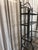 Early 20th century handmade wrought iron and brass accents, original patina French bakery’s rack.