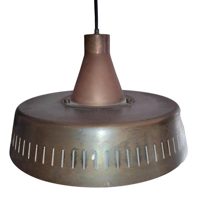 Very rare original chandelier Fontana art art, model 2233, Max enlarged design of 1962 Made on a pierced nickened brass...