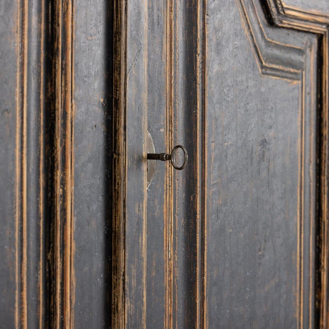 18th Century Swedish Baroque Period Cabinet in Original Paint With Bear Paw Feet For Sale - Image 15 of 18