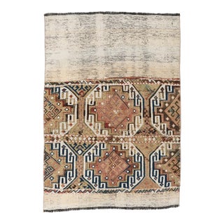 Small Vintage Turkish Kilim Rug - 2`11″ X 4`2″ For Sale