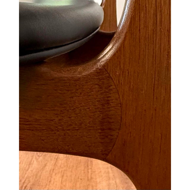 Black Mid-Century Modern Erik Buch for o.d. Møbler High-Back Teak Dining Chairs, Pair For Sale - Image 8 of 10