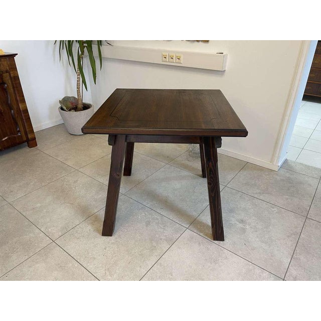 Brown Vintage Hand-Painted Farmers Table For Sale - Image 8 of 14